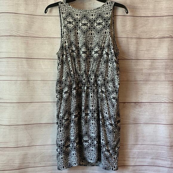 Pink Republic Geometric Pattern Dress Sleeveless Pocket Drawstring Waist Size L - Picture 7 of 12